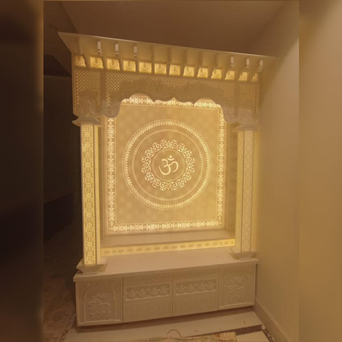 Royal Gold-Toned Corian Temple Manufacturers in Pune