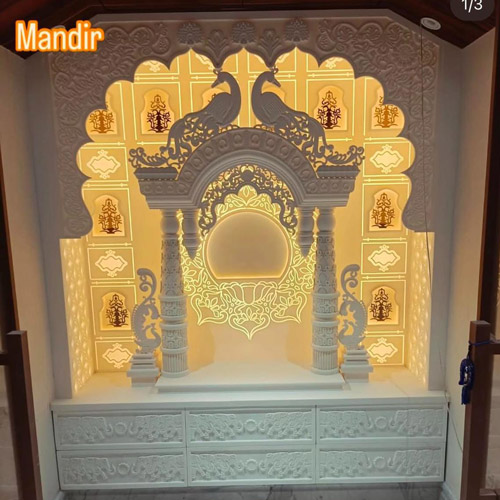 Minimalist Corian Mandir Manufacturers in Pune