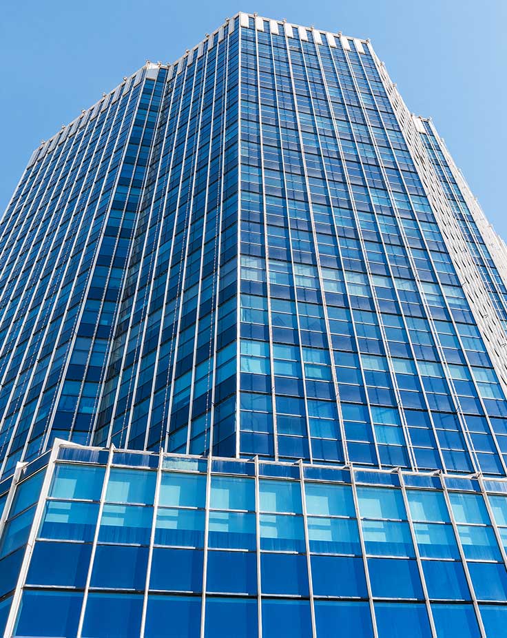 Blue Building Glass Facades Manufacturers in Pune