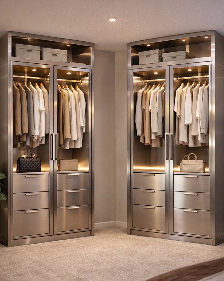 Designer Stainless Steel Wardrobes Manufacturers in Pune