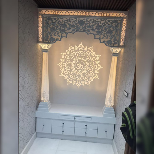 Corian Mandir With Resin Inlay Manufacturers in Pune